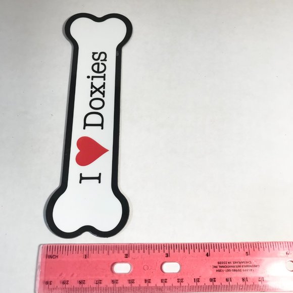 I Love Doxies Magnet Dachshund Dog Bone Car Magnets Refrigerator Doxie Lot of 2 - Picture 7 of 7